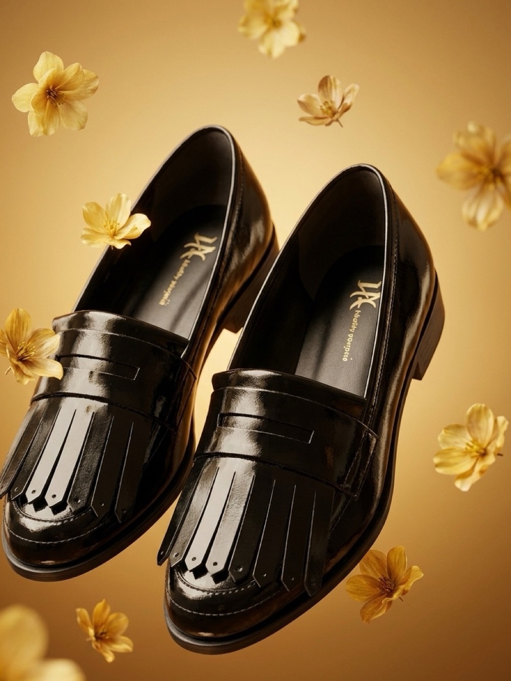 LFL by Lust for Life Black Patent Fringe Penny Loafers